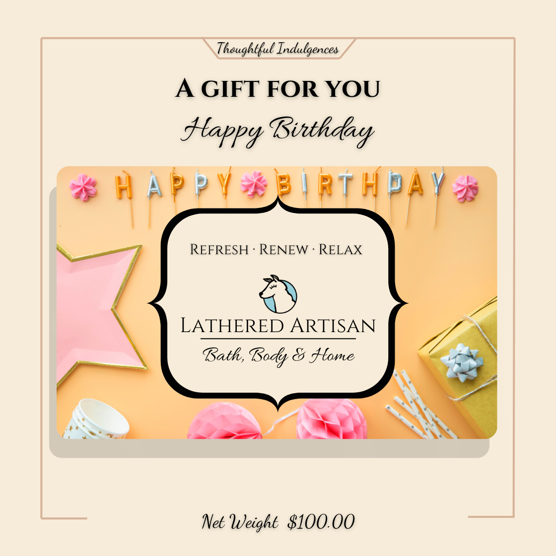 Birthday Cheer "Happy Birthday" Digital Gift Card