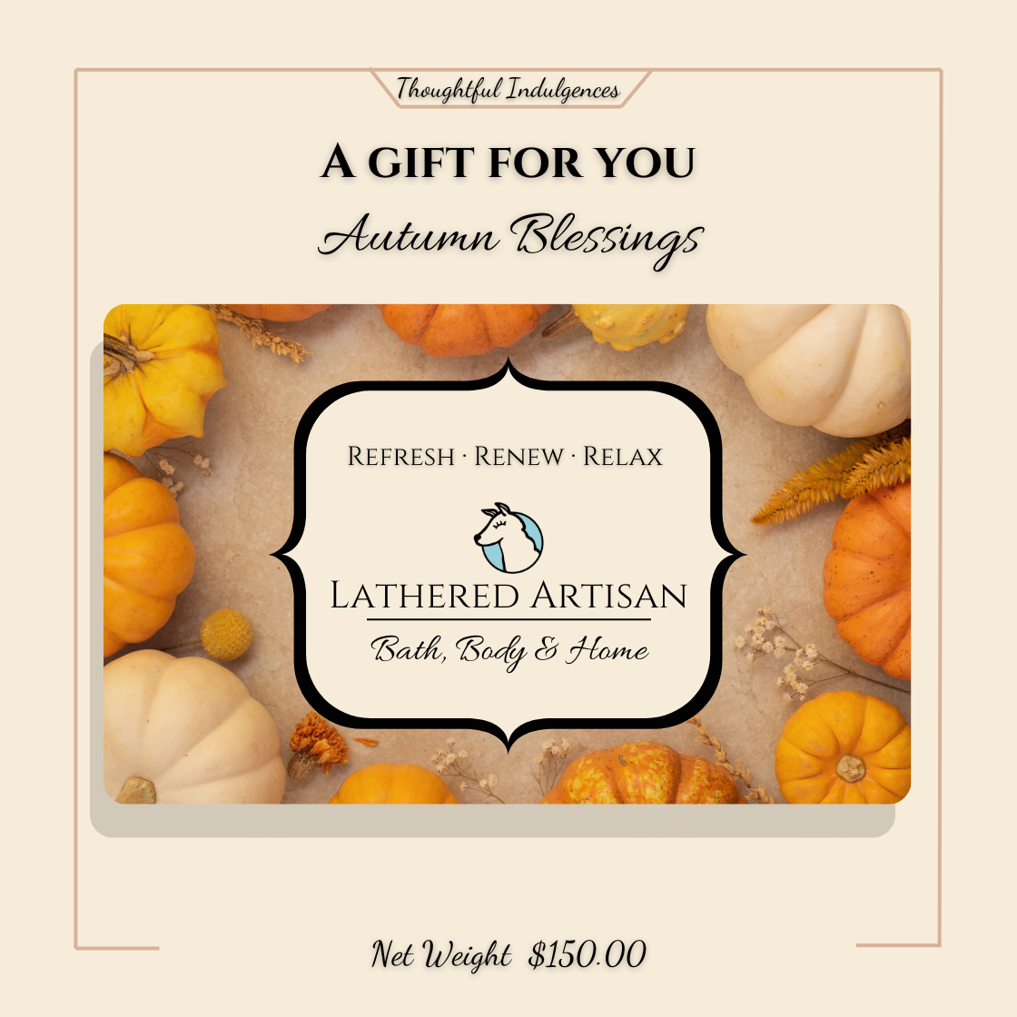 Pumpkins "Autumn Blessings" Digital Gift Card