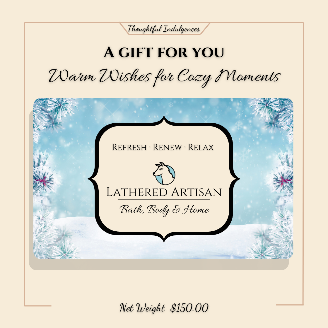 Winter Wonderland "Warm Wishes for Cozy Moments" Digital Gift Card