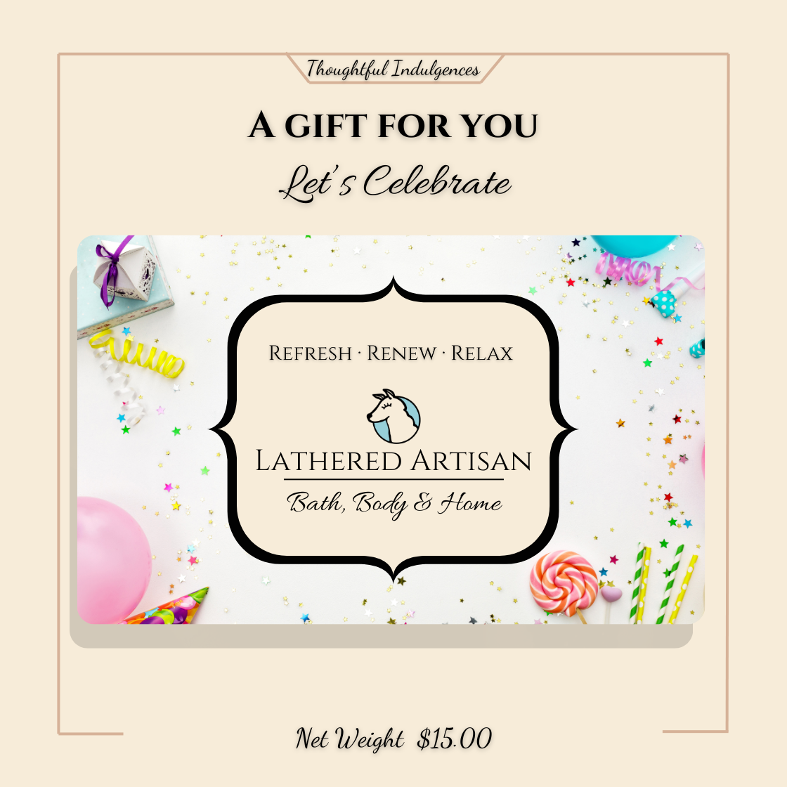 Party "Let's Celebrate" Digital Gift Card