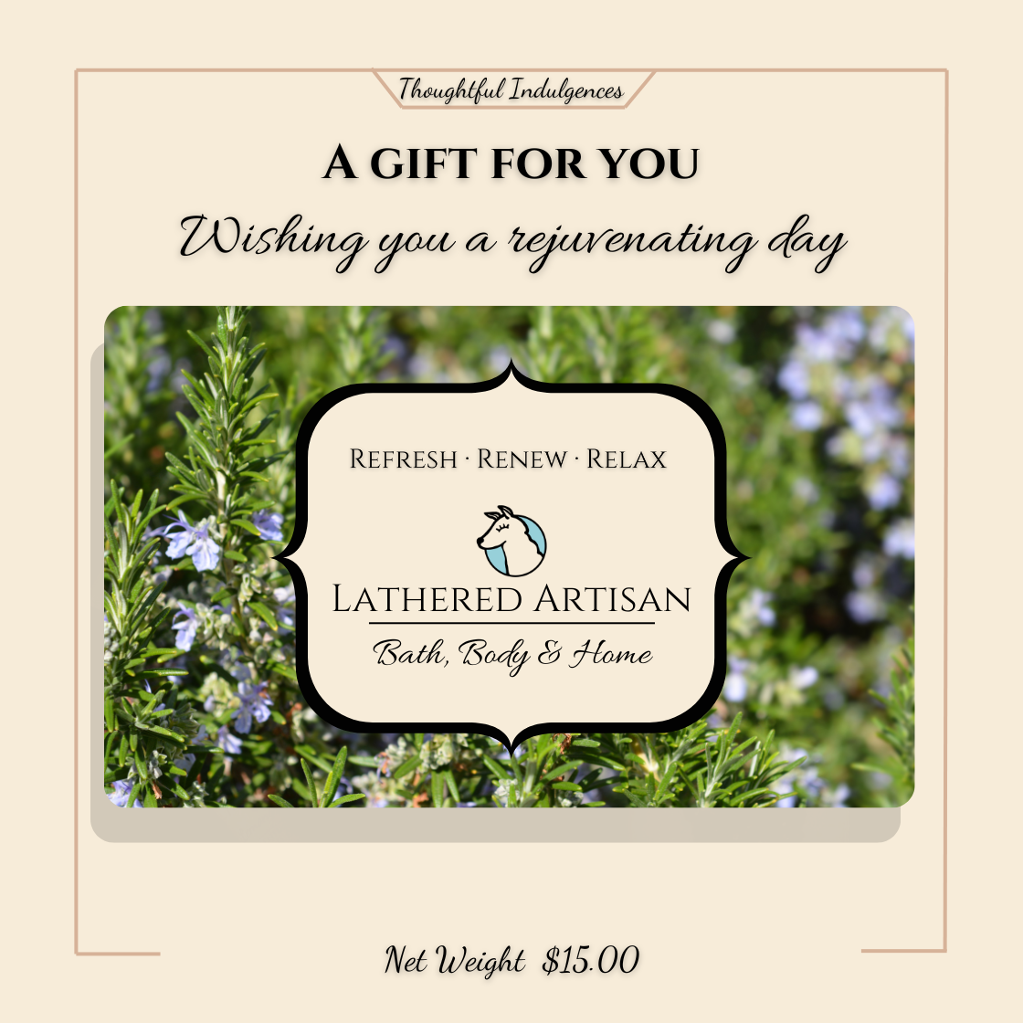 Rosemary Rejuvenation "Wishing you a rejuvenating day" Digital Gift Card