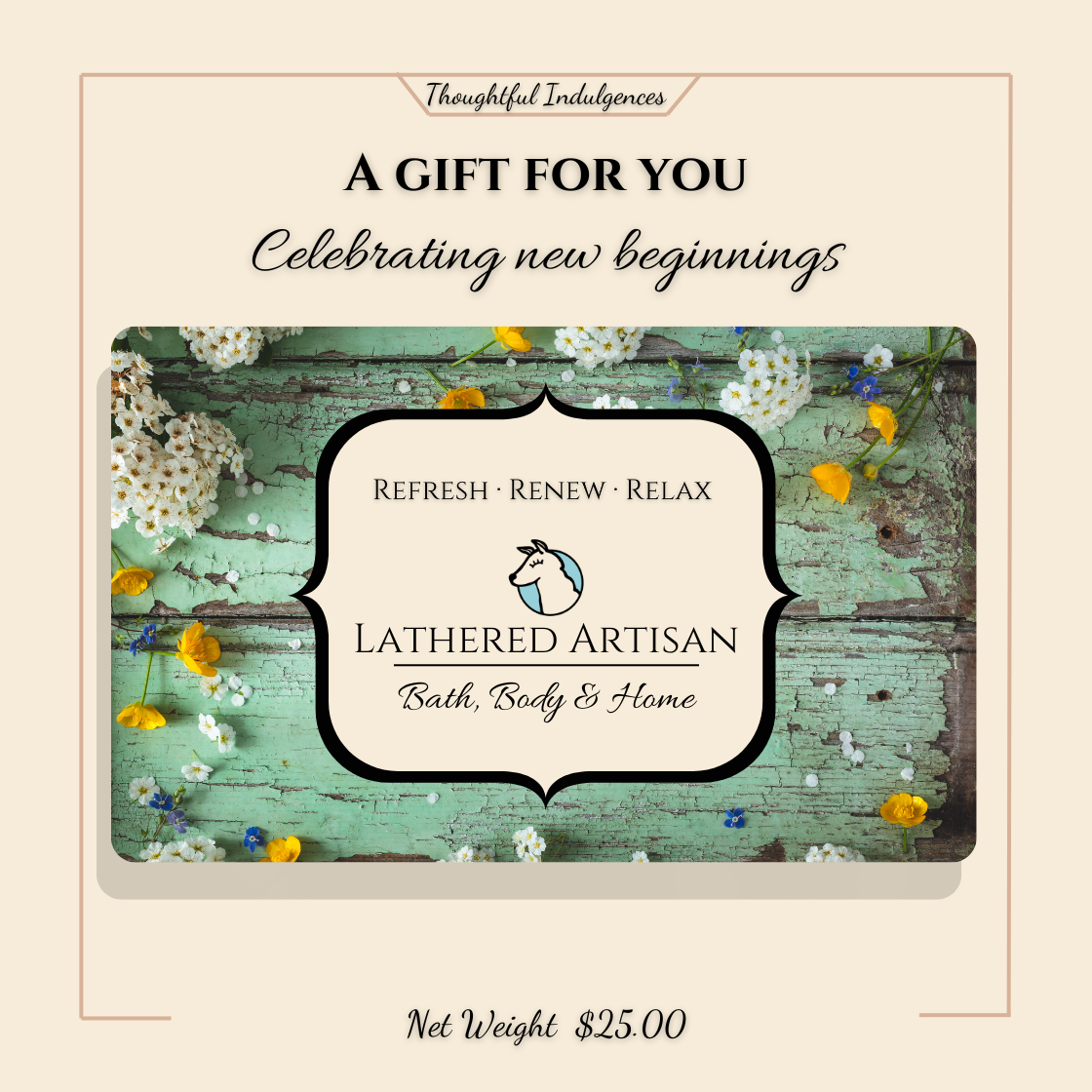 Spring Flowers "Celebrating New Beginnings" Digital Gift Card