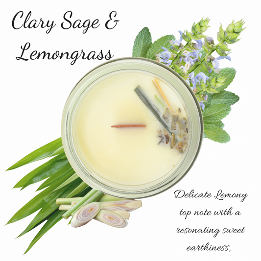 Clary Sage & Lemongrass | Essential Oil | Candle