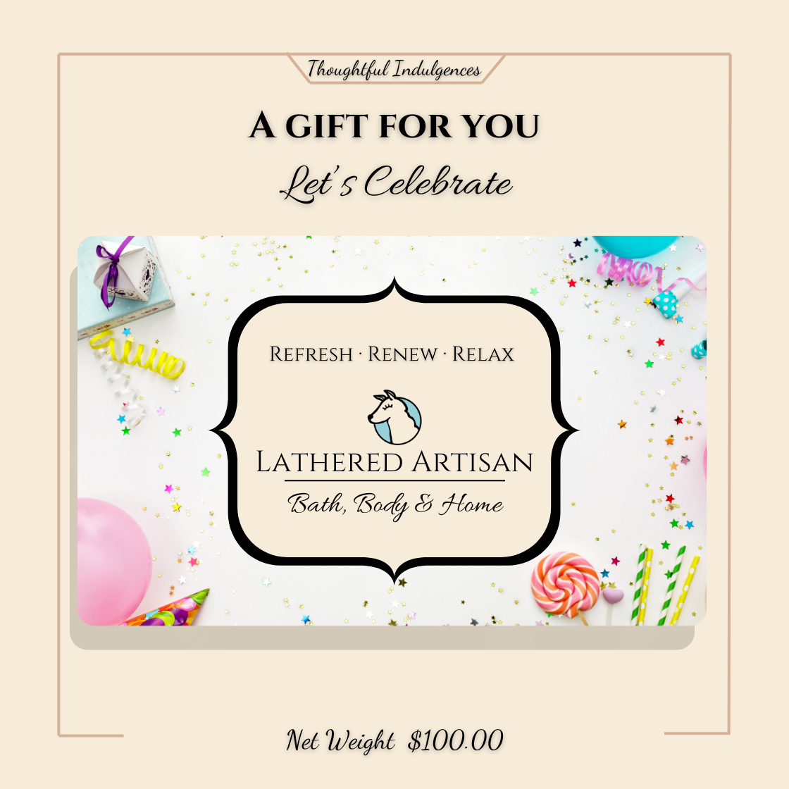 Party "Let's Celebrate" Digital Gift Card