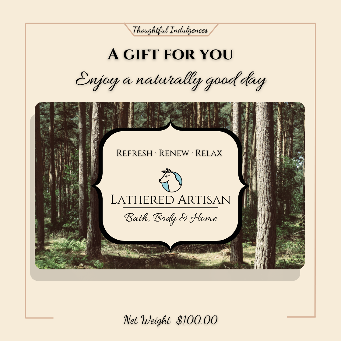 Woodland Essence "Enjoy a naturally good day" Digital Gift Card