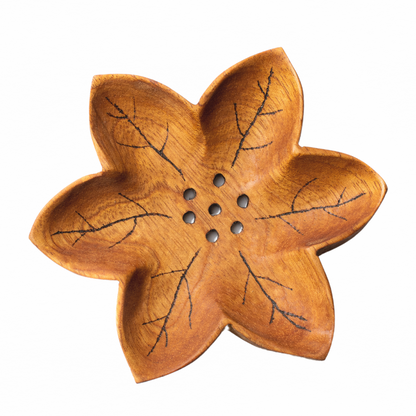 Spanish Cedar Flower | Natural Wooden | Soap Dish