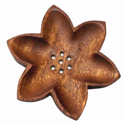 Mahogany Flower | Natural Wooden | Soap Dish