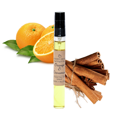 Perfume unisex con aceites esenciales de naranja y canela